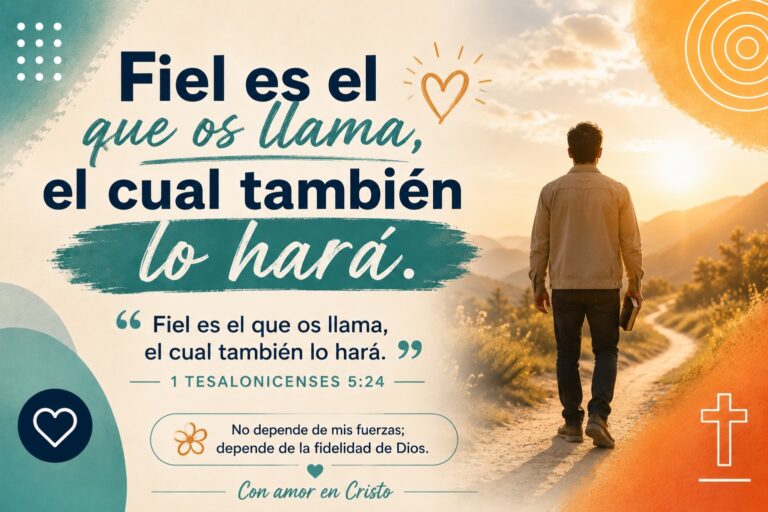 1 Tesalonicenses 5:24 — Fiel es el que os llama