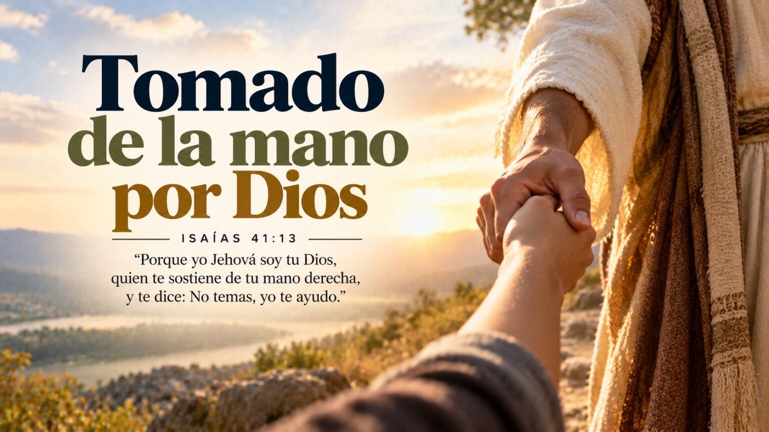 Isaías 41:13 — Tomado de la mano por Dios